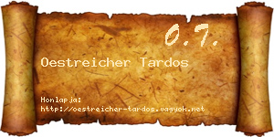 Oestreicher Tardos névjegykártya